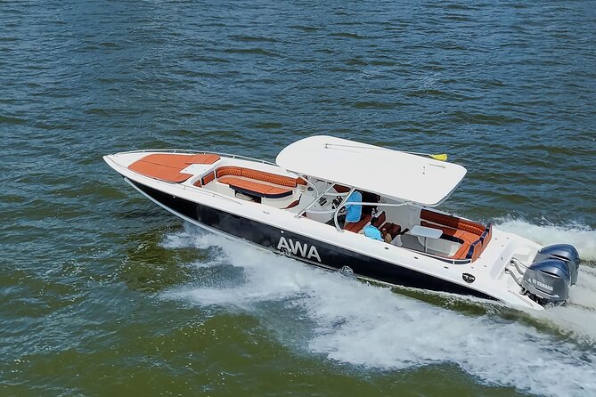 8-hour private tour in a luxurious and fast 41' AWA boat - The 41 AWA Bravo 410: fast, roomy, and actually comfortable
