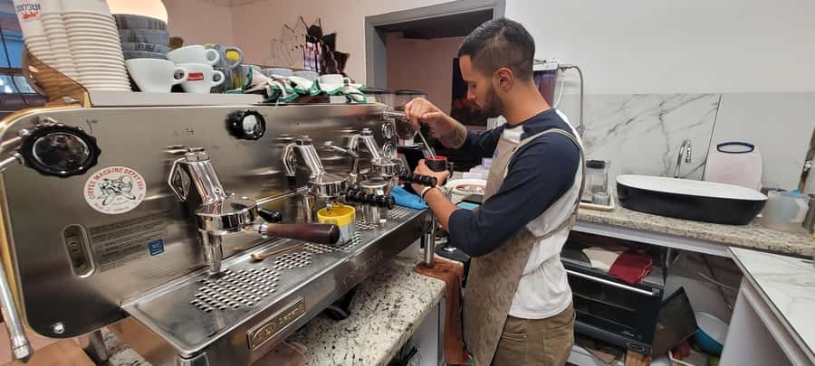 Bogota: Coffee Tasting, Roasting, Filtration & Espresso Tour - Entering Jaguar Coffee House near Chorro de Quevedo