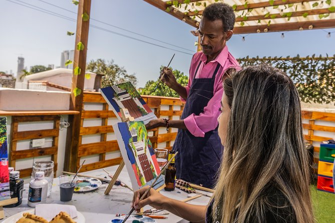 Brunch And Paint in a secret rooftop - A rooftop paint class that actually feels like Cartagena