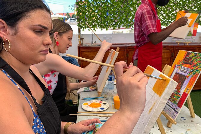 Brunch And Paint in a secret rooftop - The take-home souvenir: a painting you can hang without stress