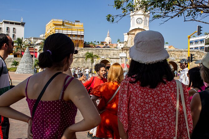 Cartagena Antigua & Barrio Getsemani group with audio system - Torre del Reloj: the climb that makes the tour feel worth it