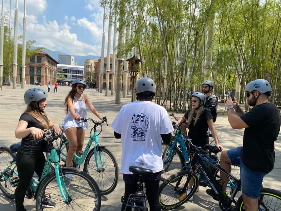 E-Bike City Tour Medellin with Local beer and Snacks - Plaza Botero: the photo stop that also works as an easy cultural anchor