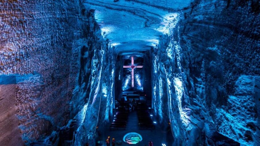 From bogota: Salt Cathedral tour a Cultural Heritage Tour - The guide experience, English and Spanish help outside the cathedral
