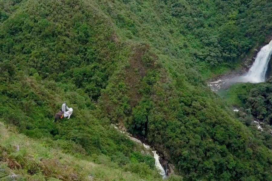 From Medellin: Epic Zipline and Giant Waterfall - A Full Day of Ziplining and a 100-Meter Waterfall Near Medellin