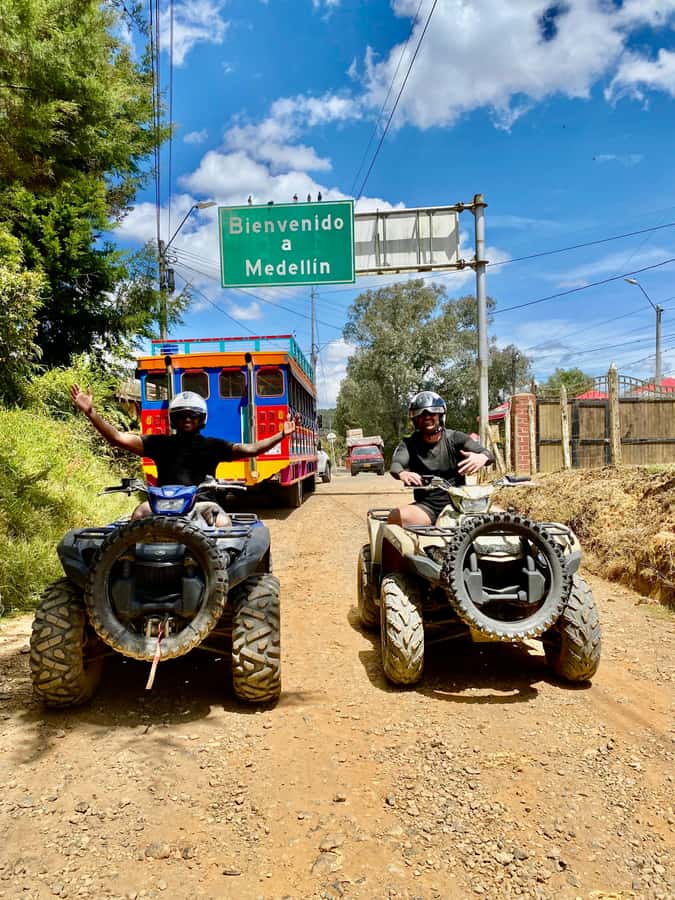 Medellin: ATV Tour 3 Mountains - Waterfall time: entrance included, swim gear recommended, photos covered