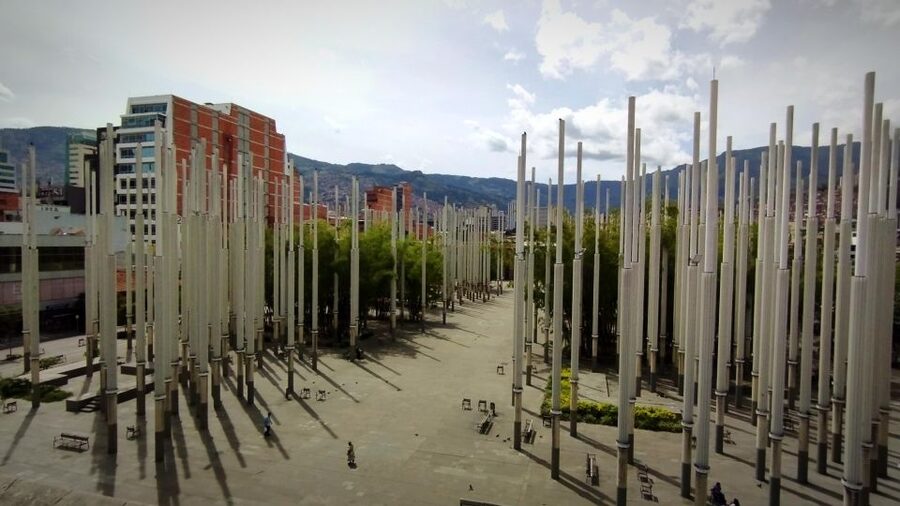 Medellin downtown: History and culture through fun stories - Parque de las Luces: the history and culture stop that sets the pace
