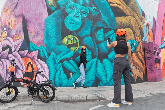 Medellín Essential: history & local life on E-bike - Stop 2: Perpetuo Socorro, murals, sustainable buildings, and a creative district vibe