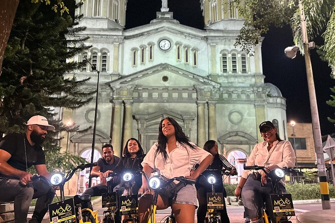 Medellin Night E-Bike Tour with Gourmet Dinner Included - Racing From Sports Lights to City Night Energy at Estadio Atanasio Girardot