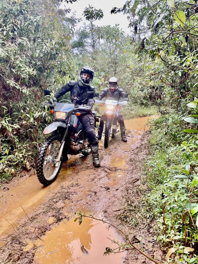 Off-road motorcycle adventure through the Medellín mountains - Medellín Mountains to Guarne: Riding on Tertiary Roads and Dirt Lines
