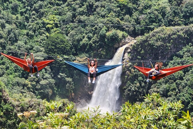 Paragliding and hammocks zipline over waterfalls private tour - The 9:00 am start and the real meaning of an 8-hour day