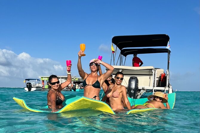Private Pontoon Tour in San Andrés - Ibiza floating bar: optional, fun, and not included