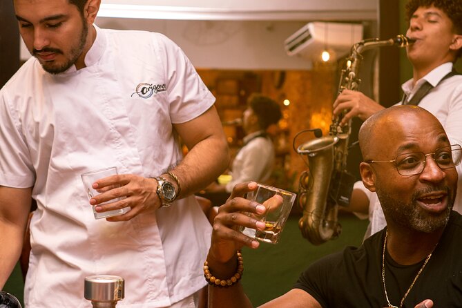 Rum & Rhythms a premium rum tasting with live music - The food board: cheese and ham with nuts and fruit, and why it helps