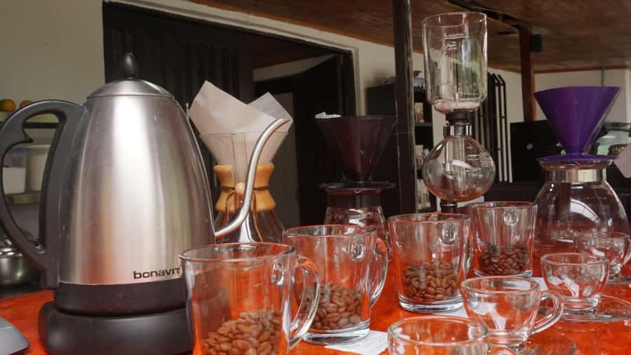 Salento: Coffee Master Roasting, Brewing and Tasting Tour - Brewing Workshop With Four Pour-Over Makers and Five Sample Cups