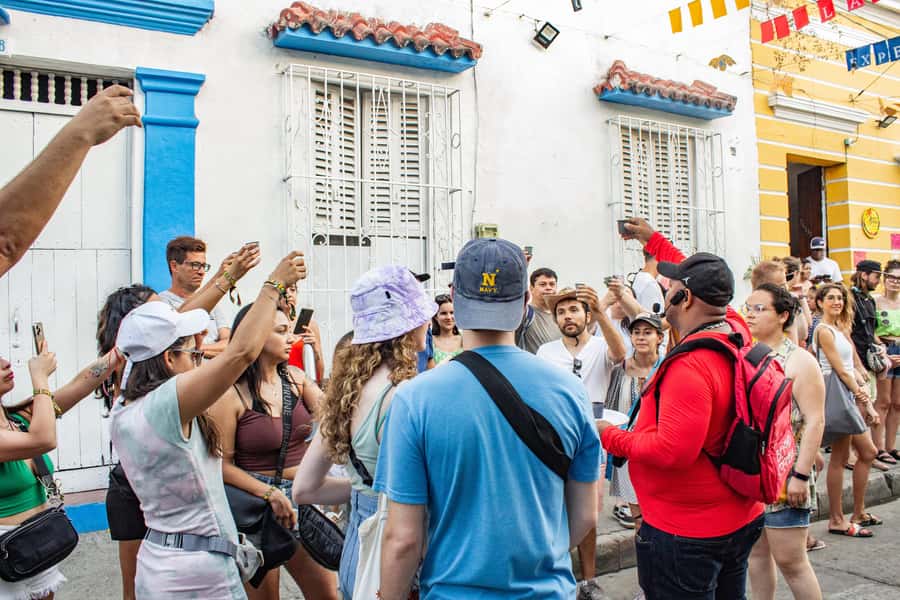 Shared Old Cartagena & Getsemani Tour with Wireless System - Plaza de Los Coches and the Clock Tower: your classic Cartagena photo moment