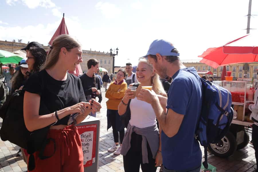Shared Tour Bogota's Street Local Food - Hot Chocolate With Cheese: The Bold Stop That Explains European Influence