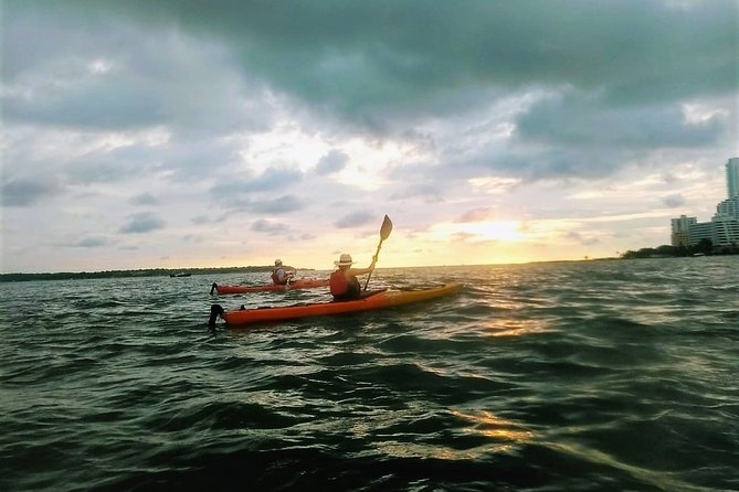 Sunset Cartagena In Kayak - What the workout feels like when you are also trying to watch the sun