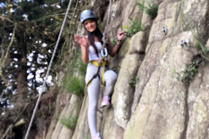 Zip-Line and Waterfall Climb Adventure - Crossing the River by Zip-Line: The Setup for the 70m Wall